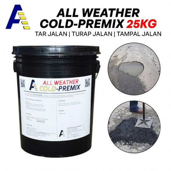 All Weather Cold Premix Tar Turap Jalan 25KG/Pail